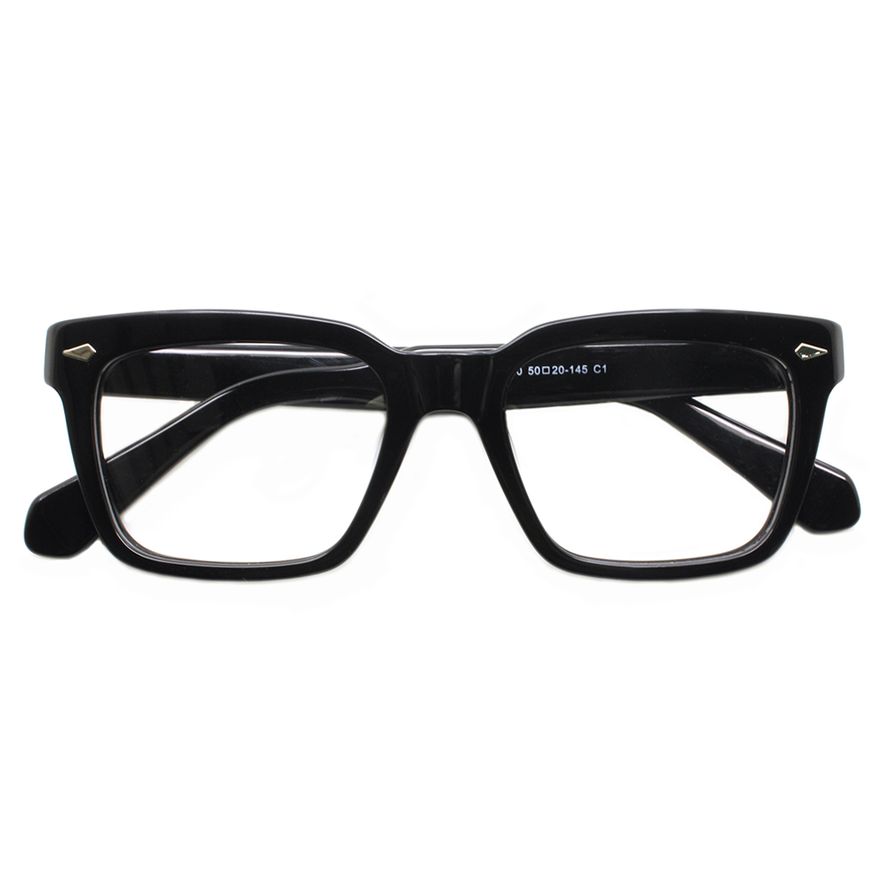 Custom Vintage OEM Optical Handmade Black Acetate Frame Eyewear for Men
