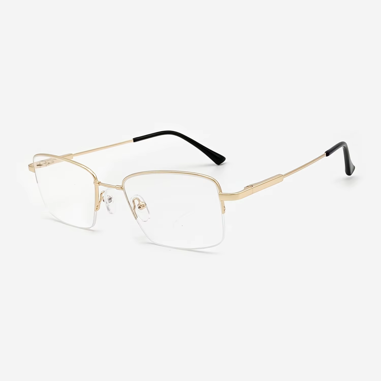 New Material High-quality Ultra-light Memory Titanium Business-style Unisex Casual Comfortable Metal Semi-frame Glasses Adults