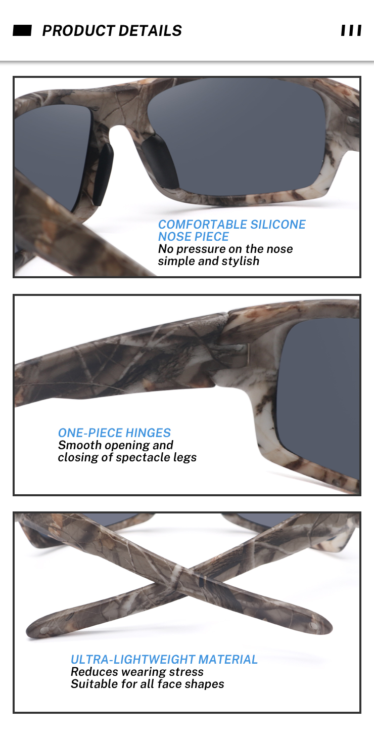 2022 UV400 Floating Sunglasses Custom Logo Sport Eyewear for Men Women Camouflage Polarized Lens Tac Frame for Fishing Driving