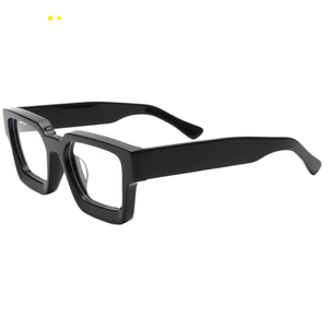 Ready to Ship Men's Acetate Square Optical Frames Classic Black Eyewear