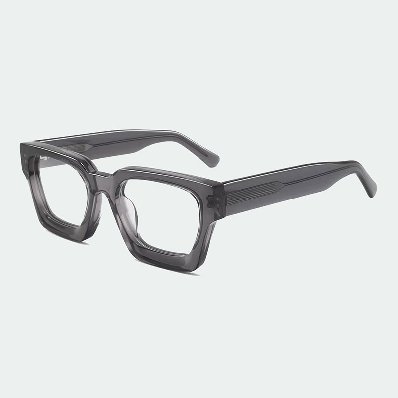 Ready to Ship Men's Acetate Square Optical Frames Classic Black Eyewear