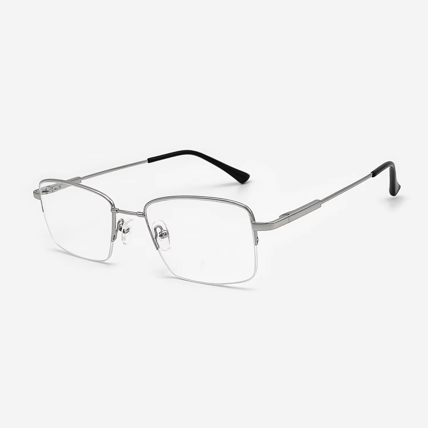 New Material High-quality Ultra-light Memory Titanium Business-style Unisex Casual Comfortable Metal Semi-frame Glasses Adults