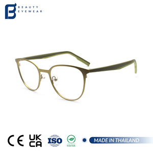OEM Custom Stainless Steel Frame Foot Wire Lightweight Women Men Eyeglasses Business Style Eyewear Wholesale Optical Glasses