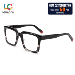 Hot Sales Handmade Acetate Blue Light Blocking Glasses Full Rim Classic Square Comfortable For Computer Reading Office Men Women