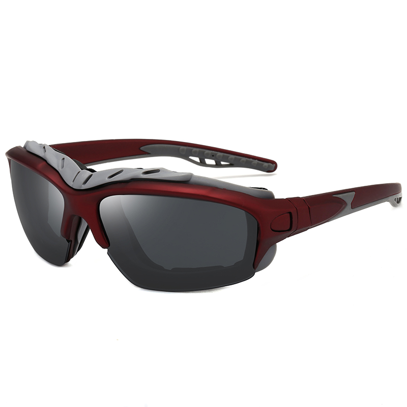 Full Frame UV400 Protection Anti Impact Safety Tactical Glasses Anti Fog Dual PC Lenses Sporty Shooting Glasses