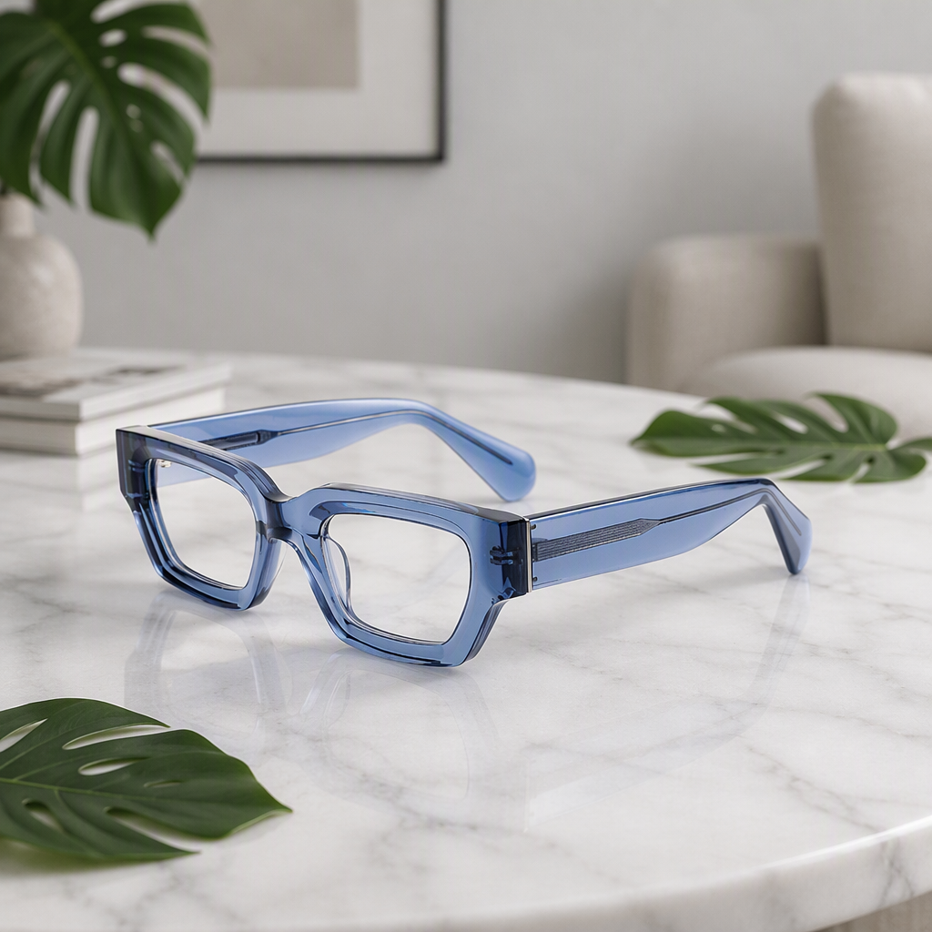 Fashion Modern Acetate Frame Optical Glasses Retro Thick Square Eyewear For Daily Driving Beach Men Women Wholesale OEM ODM