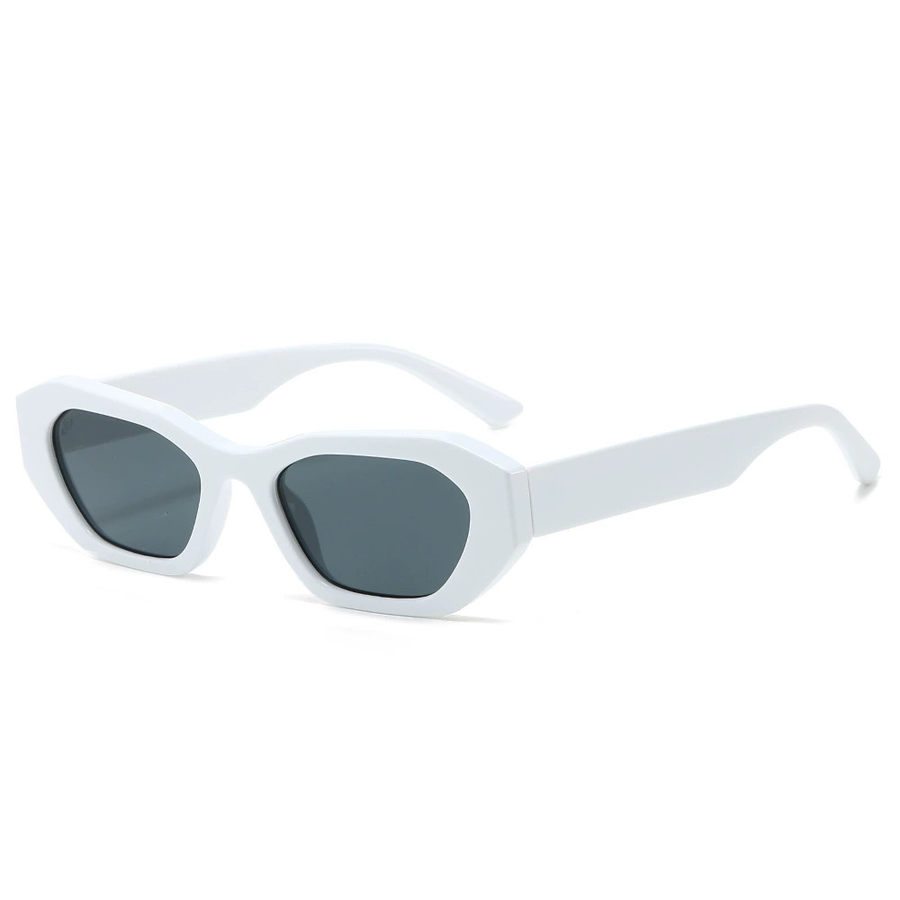 High End Small Frame Sunglasses White Acetate UV400 Resistant Customizable Logo Stylish Shades Fashion Wholesale 2025