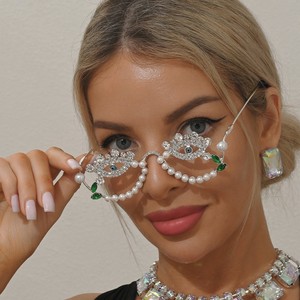 Cross-border Best-selling Rhinestone Eyeglass Frames for Women