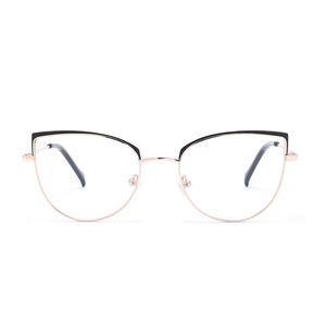 New High Quality Double Colors Women Round Metal Optical Frames Stainless Steel Glasses OEM Brand Wholesale CN ZHE YJ0124