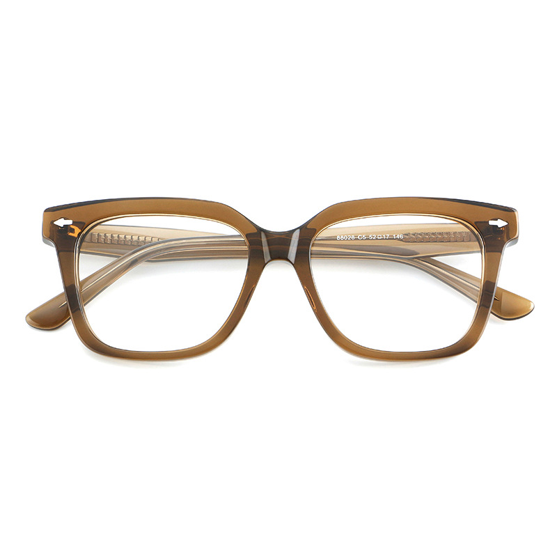 MLM Ready Stock Wholesale Acetate Retro Optics Frame Glasses Personalized Compatible Presbyopic Lenses Eyewear