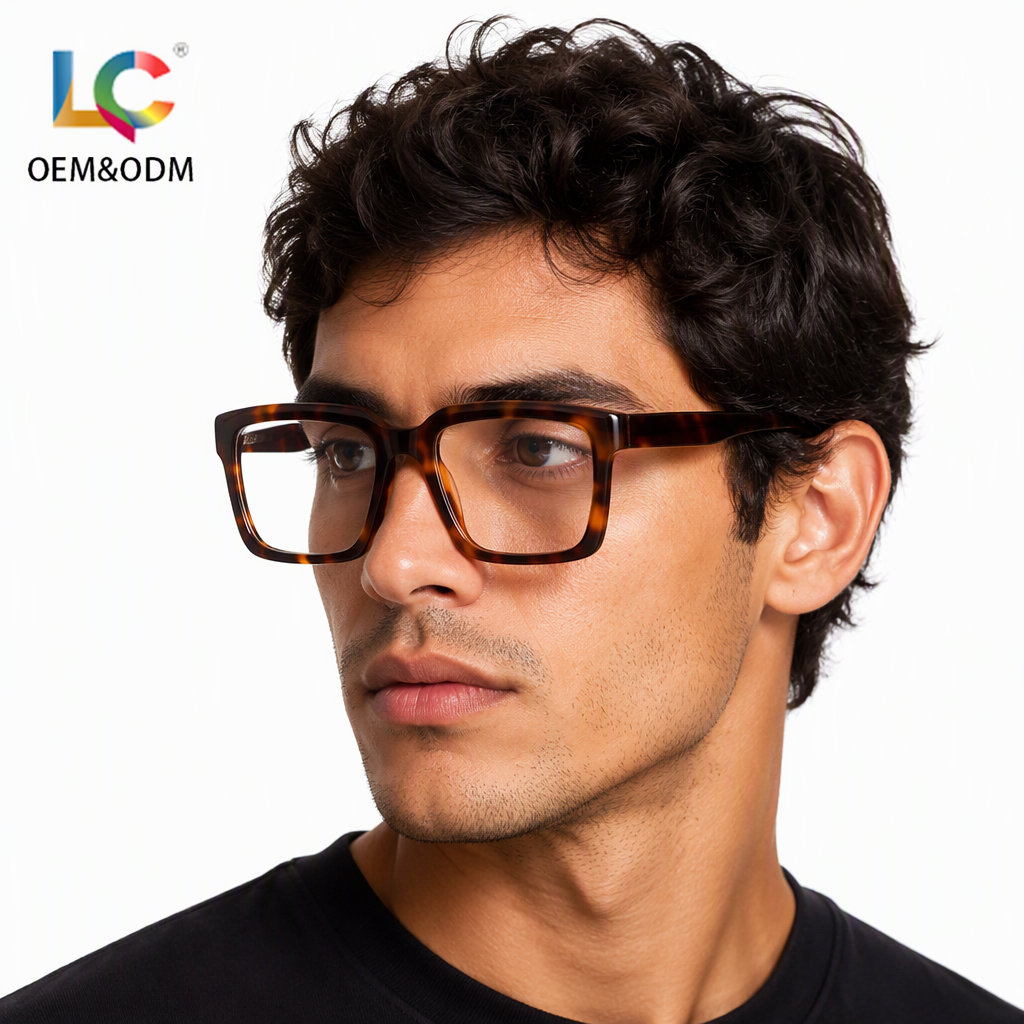 Hot Sales Handmade Acetate Blue Light Blocking Glasses Full Rim Classic Square Comfortable For Computer Reading Office Men Women