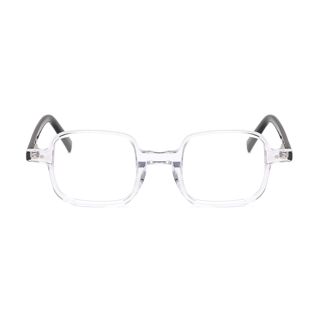 KingSwit KF1103 Trendy Custom Acetate Square Optical Frame Eyeglasses Geometric Pattern CE Certified Retro Style Unisex 3 Colors