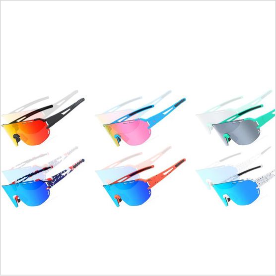 Full Frame Floating Glass Polarized Outdoor Sports Sunglasses Cycling Eyewear