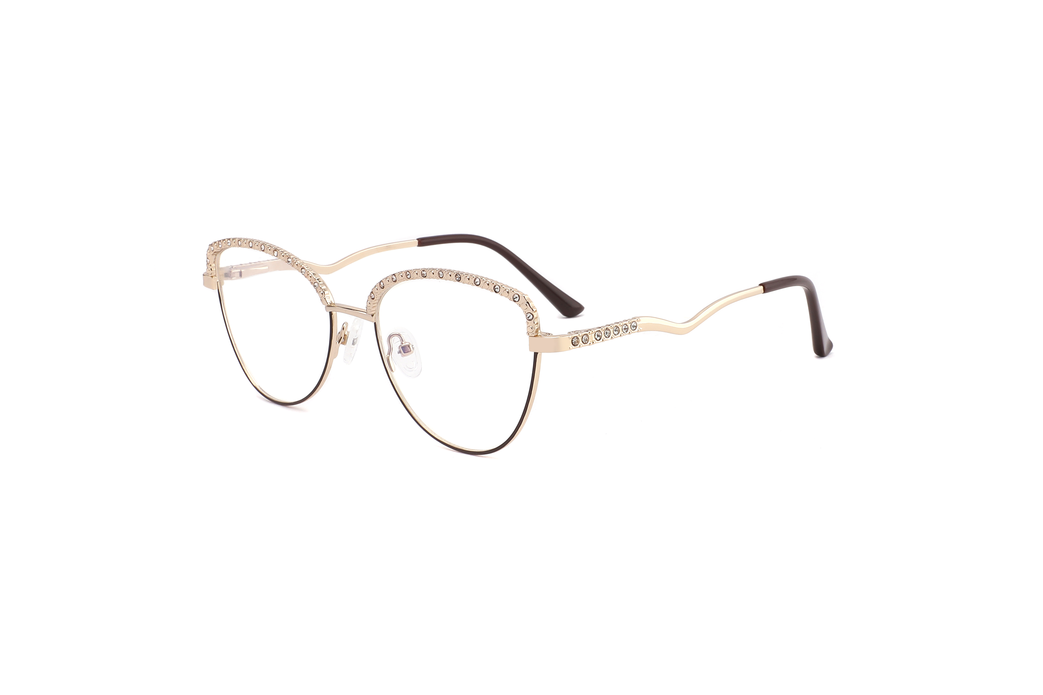 2026 Hit High-quality High-tech Metal Oval Eyeglass Frame with Customizable logo for Women