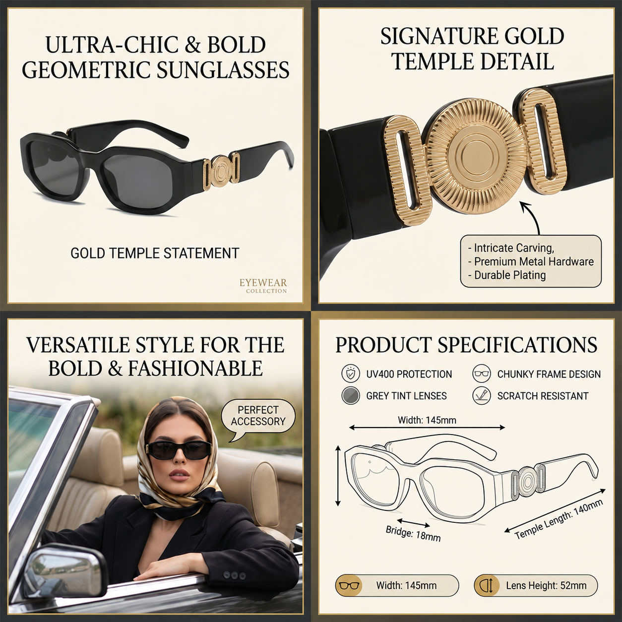 Custom Logo Geometric Sunglasses OEM Supplier | TAC Polarized Lens UV400 | CE UKCA Certified | Wholesale Factory