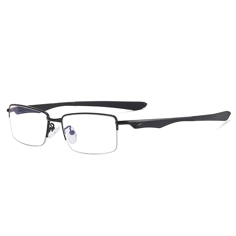 Square Stainless Luxury Metal Prescription Sport Series Optical Glasses Frames Fashion Eyewear for Unisex