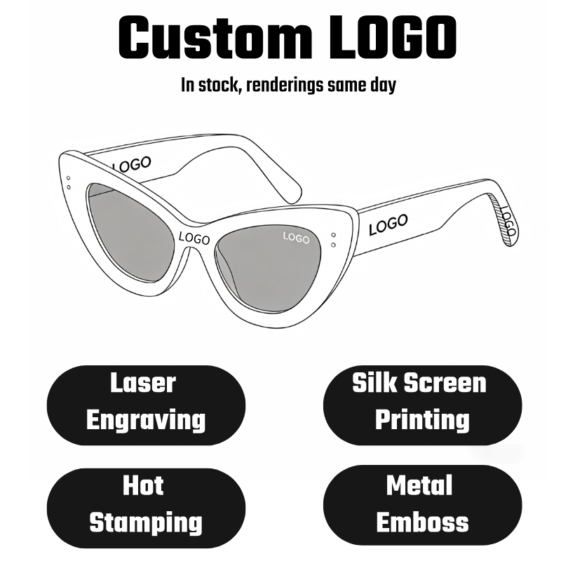 Cat Eye Sunglasses Oval Shape Unisex Anti UV 400 Luxury Trendy Private Label Designer Sun Glasses for Men Women