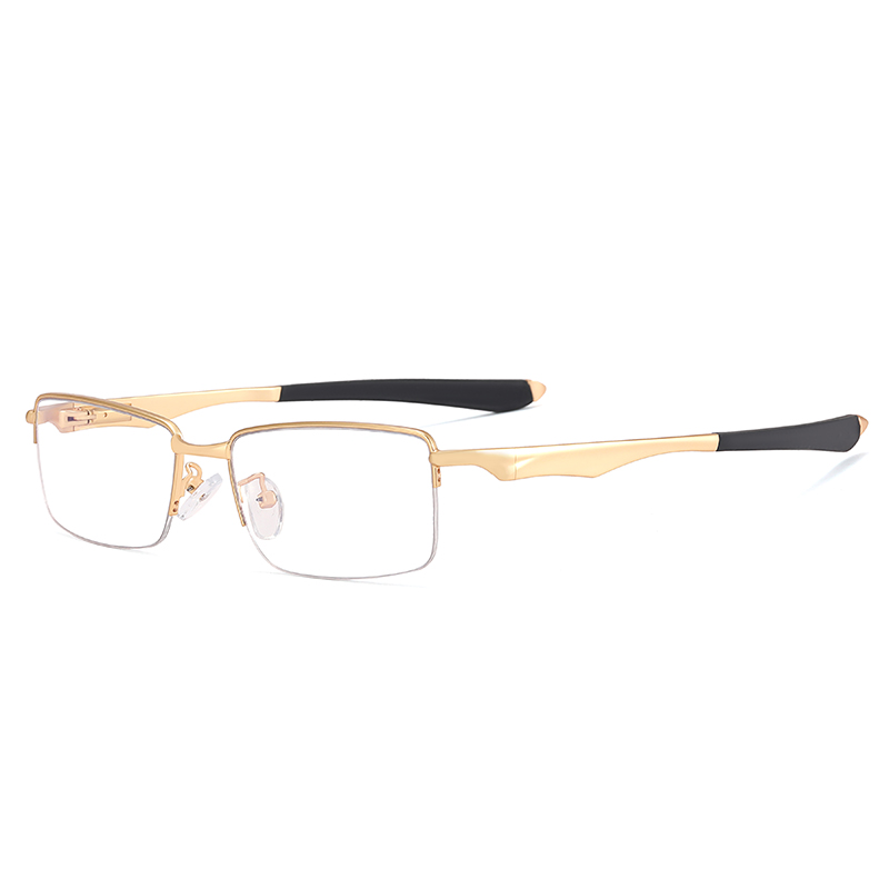 Square Stainless Luxury Metal Prescription Sport Series Optical Glasses Frames Fashion Eyewear for Unisex