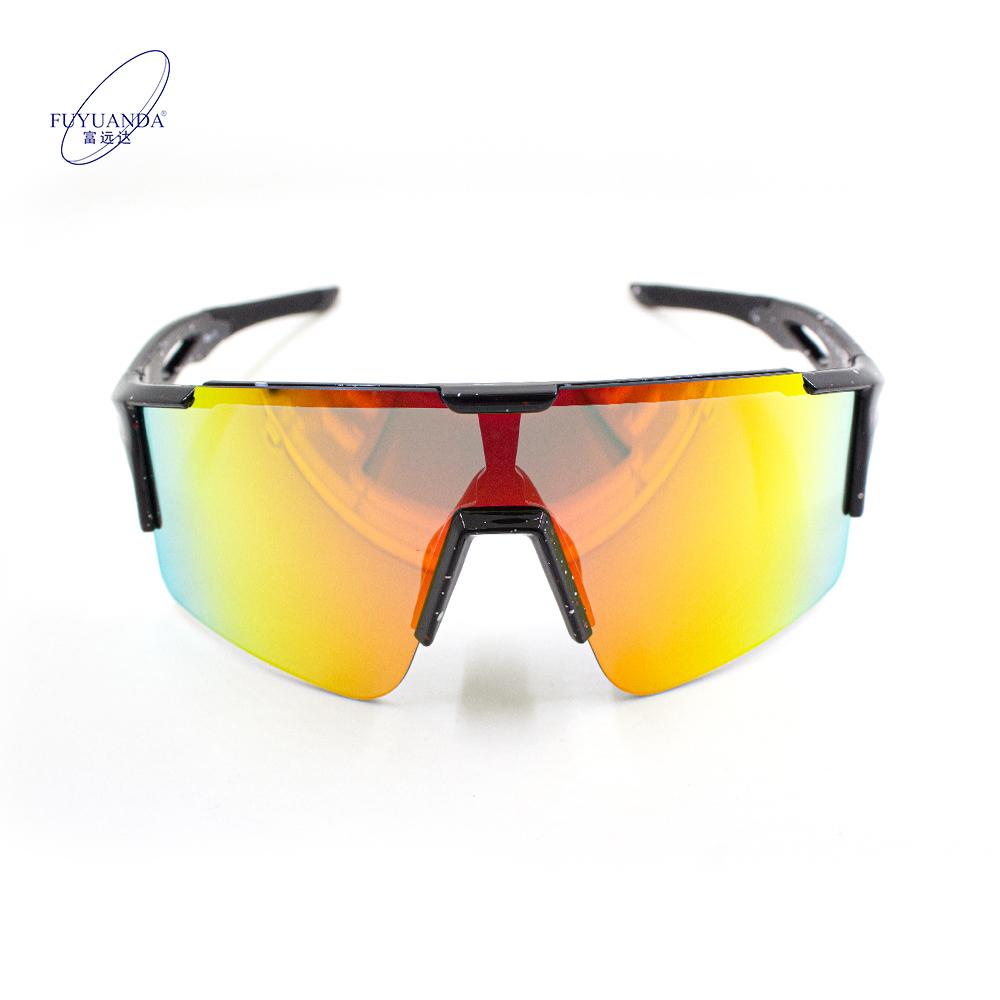 FUYUANDA Blue TR90 Frame PC Lenses UV 400 Polarized Prescription Cycling Glasses 2 Interchange Cases Custom Myopic People
