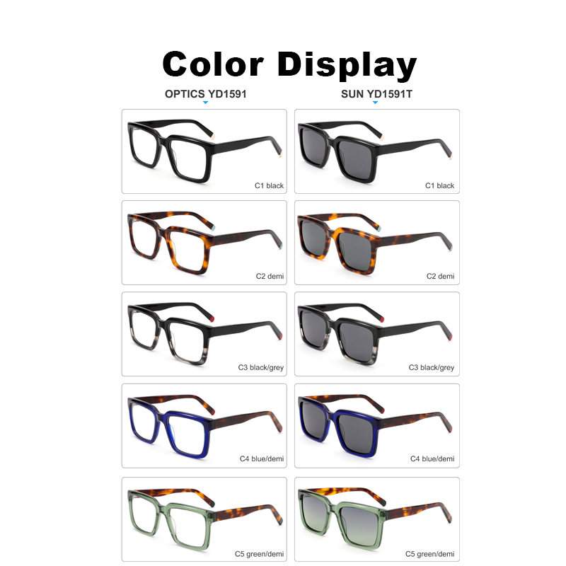 Hot Sales Handmade Acetate Blue Light Blocking Glasses Full Rim Classic Square Comfortable For Computer Reading Office Men Women