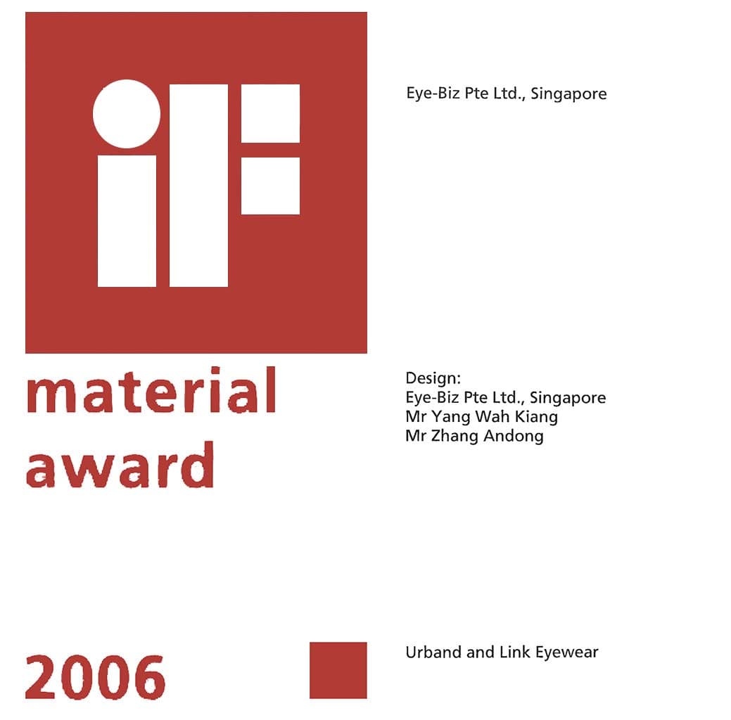iF Material Award for Urband and Link Eyewear