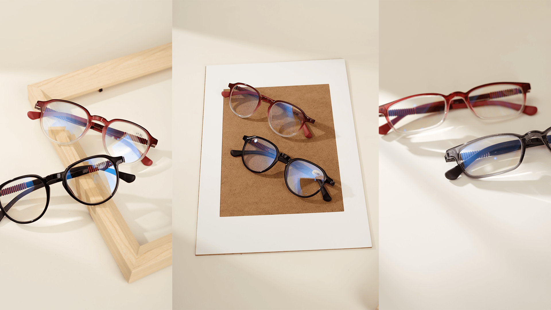 COUPLE coordinated reading glasses dual perspective