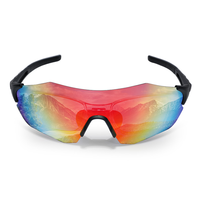 FUYUANDA 9181 TR90 Frame PC Polarized Sports Sunglasses UV Protection Blue Frame Men Women 400 Made Fujian China