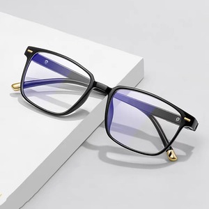 2026 Ready to Ship square Black Anti Blue Ray Reading Glasses