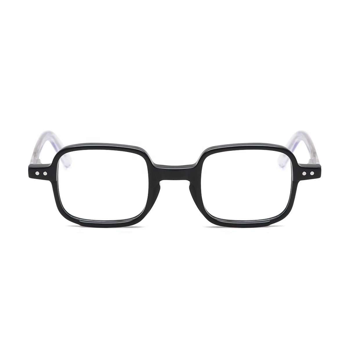 KingSwit KF1103 Trendy Custom Acetate Square Optical Frame Eyeglasses Geometric Pattern CE Certified Retro Style Unisex 3 Colors