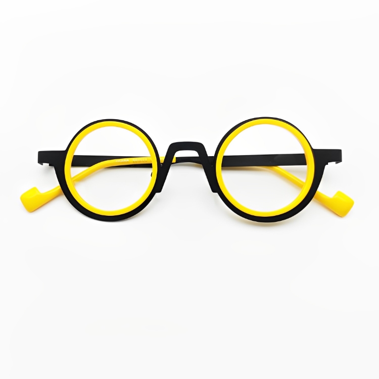 Vintage New Fashion Pure Titanium &amp; Acetate Optical Eyewear for Women Cute Myopia Reading Progressive Prescription Glasses Frame