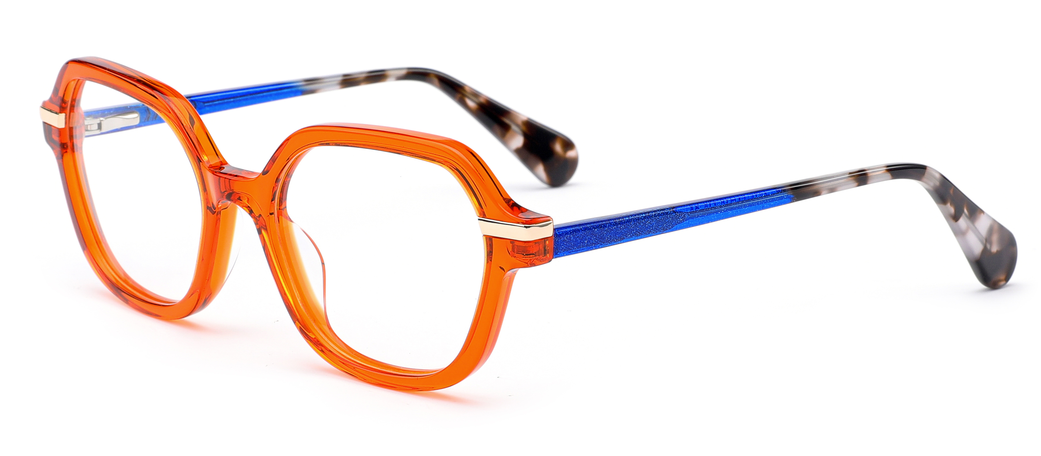 New Designer Lamination Style Fashion Optical Glasses Frame Acetate Eyeglasses Ready Stock