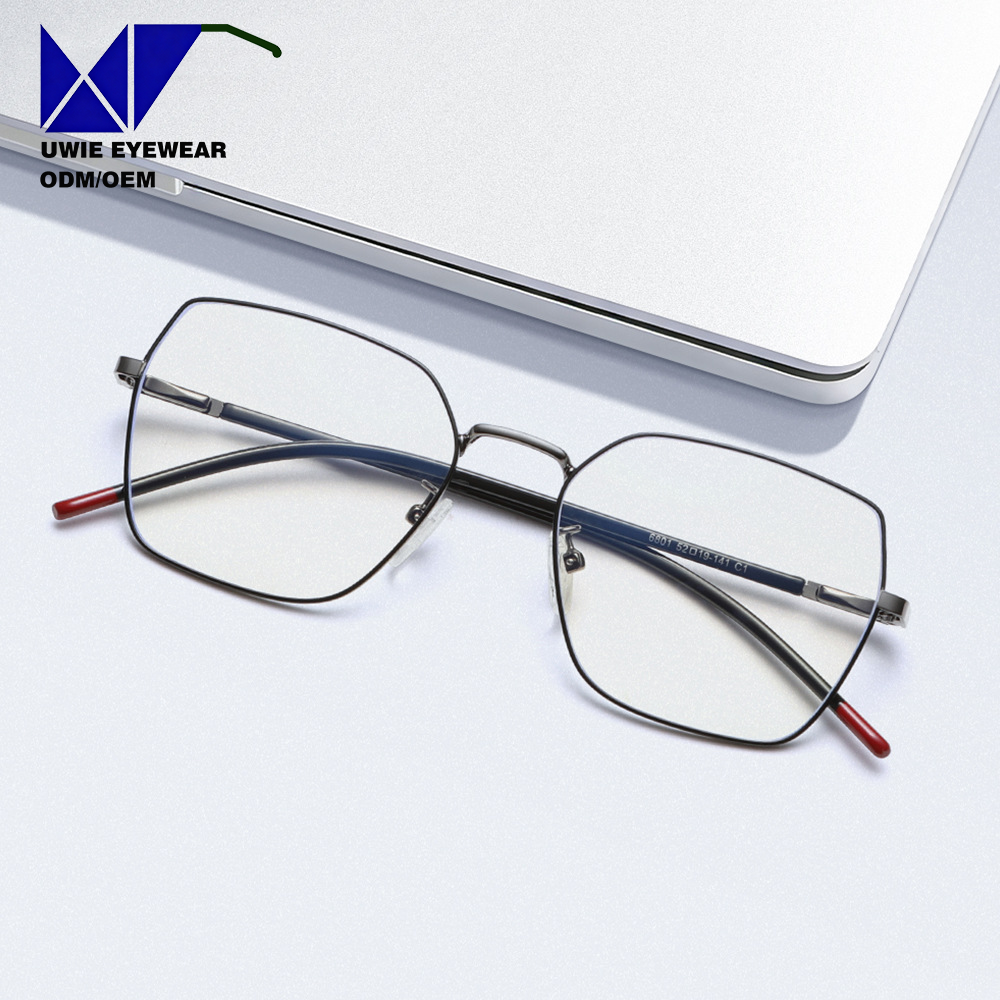 Size 52-19-141 Custom OEM TR90 Polygonal Optical Frame Anti-Blue Light for Unisex Adults ISO Certified Factory