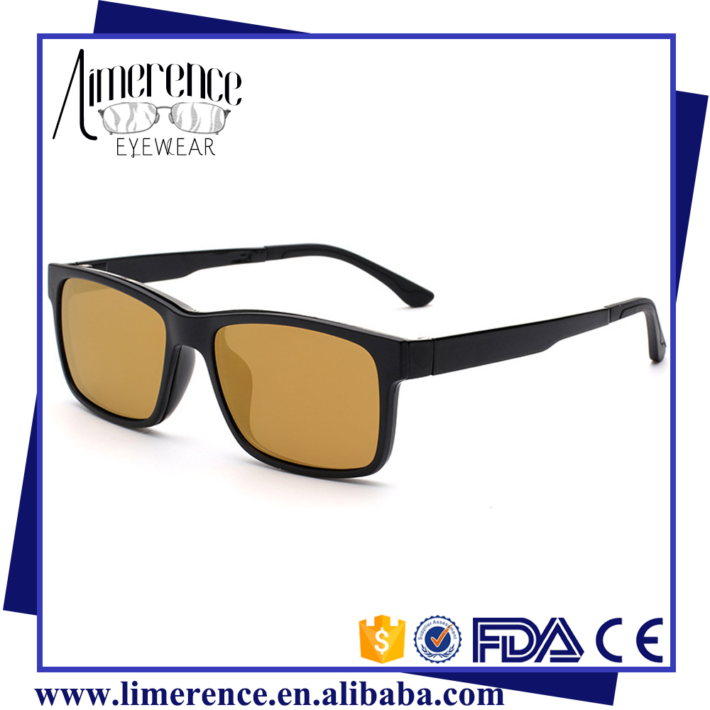 Best Quality TR90 Ultem Glasses Clip-on Glasses Frame Polarized Sun Glasses Magnet Sunglasses with Magnetic Clip on Glalasses